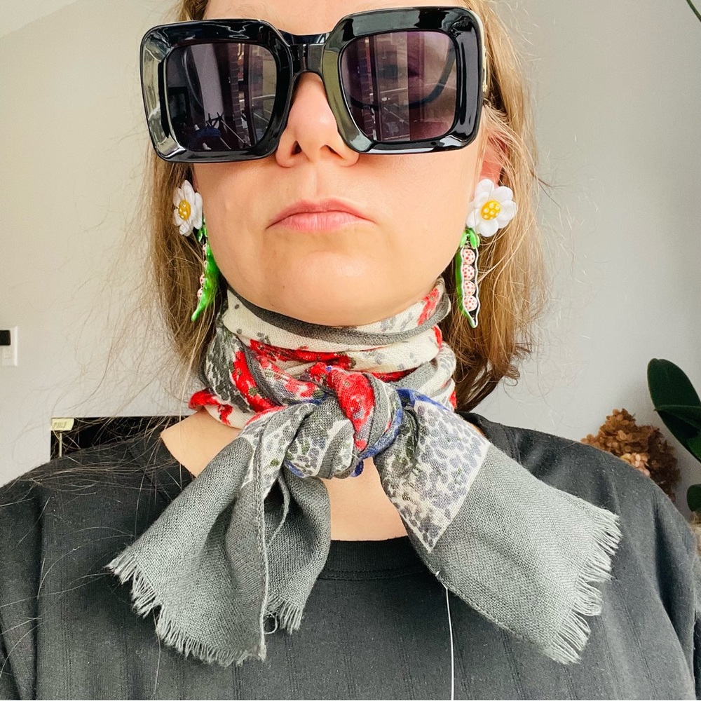 11x52" LIBERTY OF LONDON WOOL SCARF SHAWL